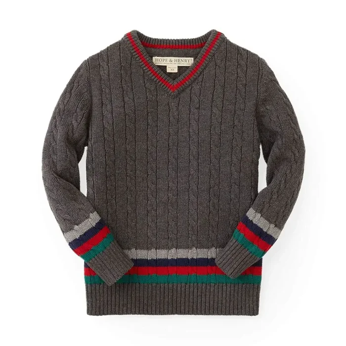 V-neck Cable Sweater – Baby