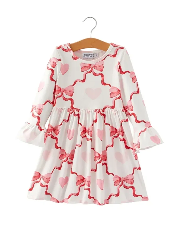 Valentine’s Day Milk Silk Girls Dress