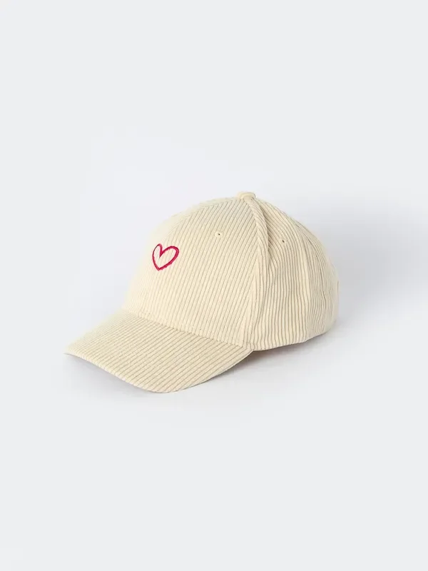 Valentine’s Day Cute Red Heart Embroidery Hat For Girls