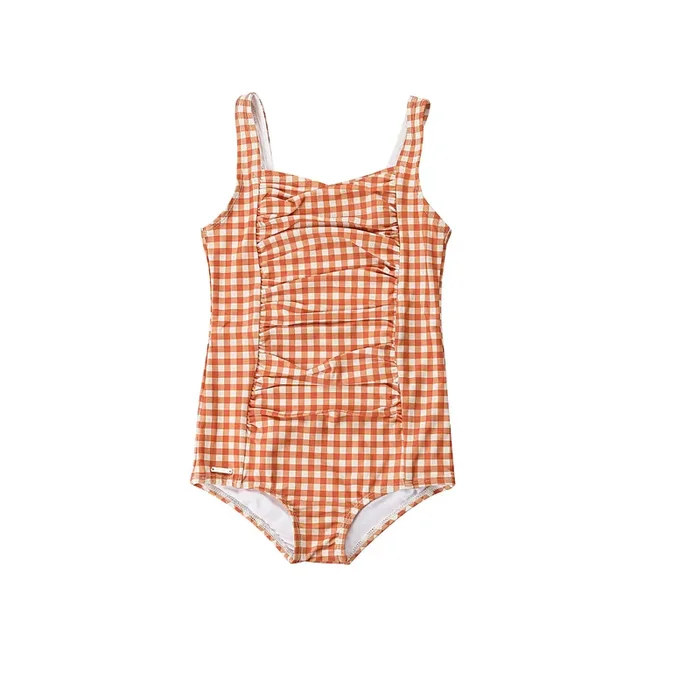 Vintage Girls 1 Piece Swimsuit | Upf + Recycled – Sienna Gingham