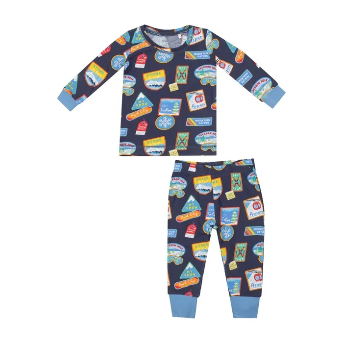 Vintage Ski Patches – L/S Loungewear Set
