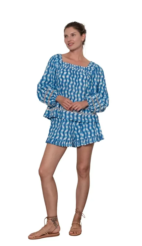 Violet Top Blue Zigzag Stripe