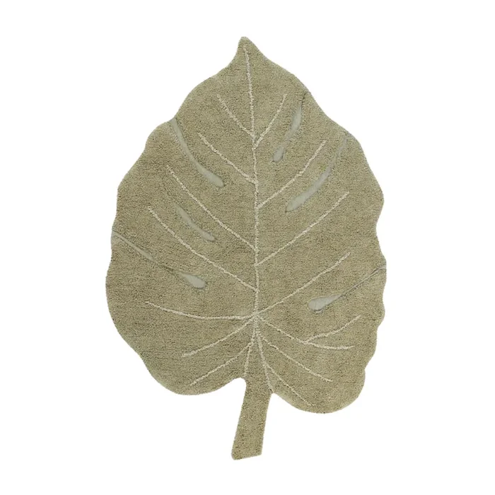 Washable Rug – Monstera Leaf Olive