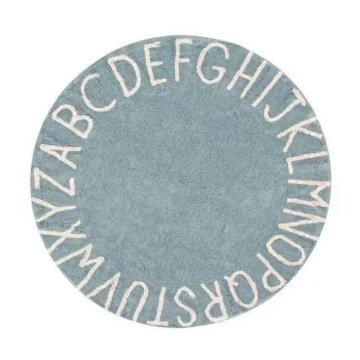 Washable Rug – Round ABC (Blue)