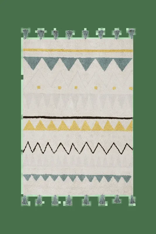 Washable Rug Azteca Vintage Blue – Azteca