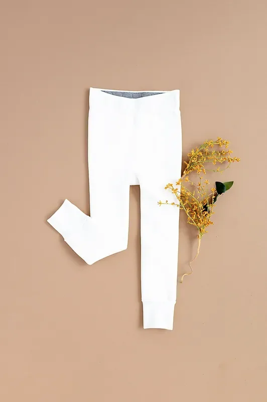 White | Plush Lined Tights
