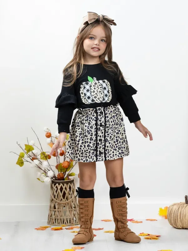 Wild Pump-Queen Leopard Skirt Set
