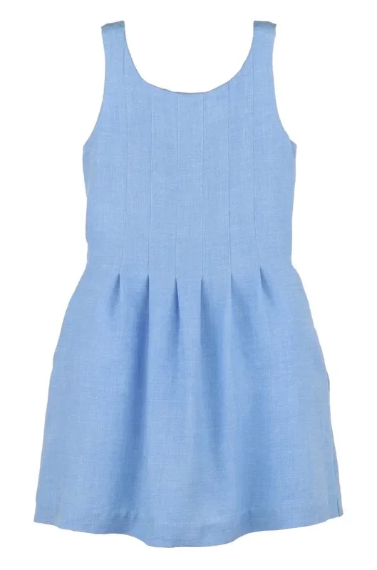 Willow Pleated Dress, blue