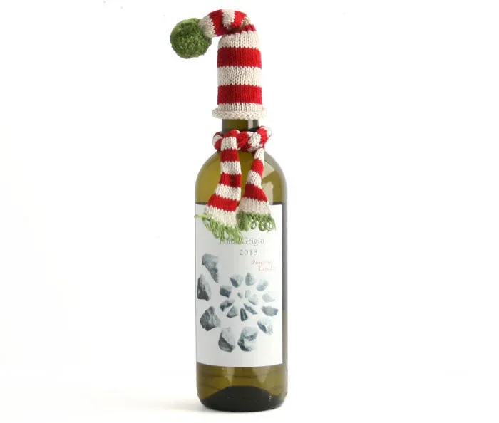 Wine Bottle Topper In Red