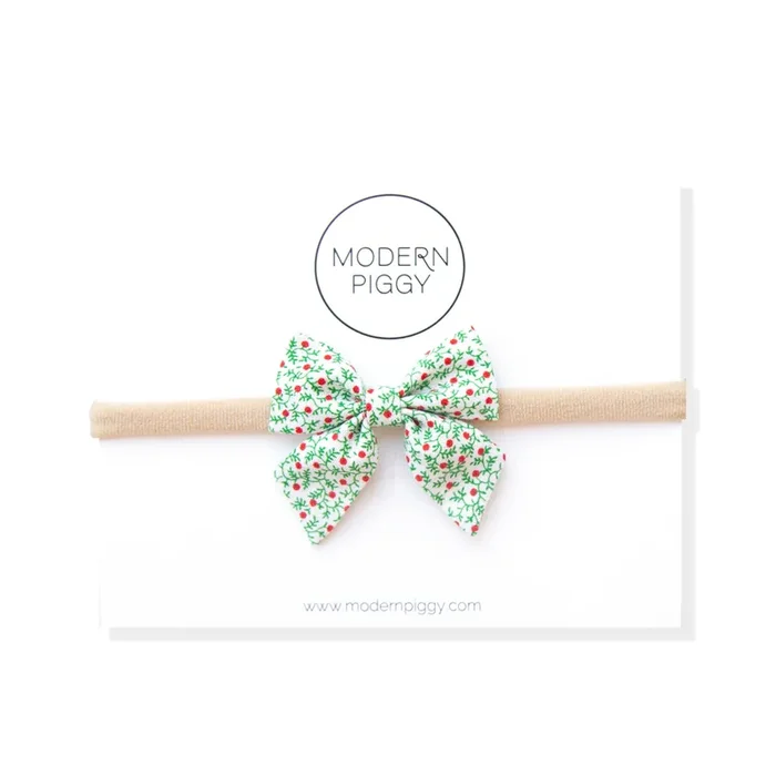Winter Berry | Mini Piggy Bow