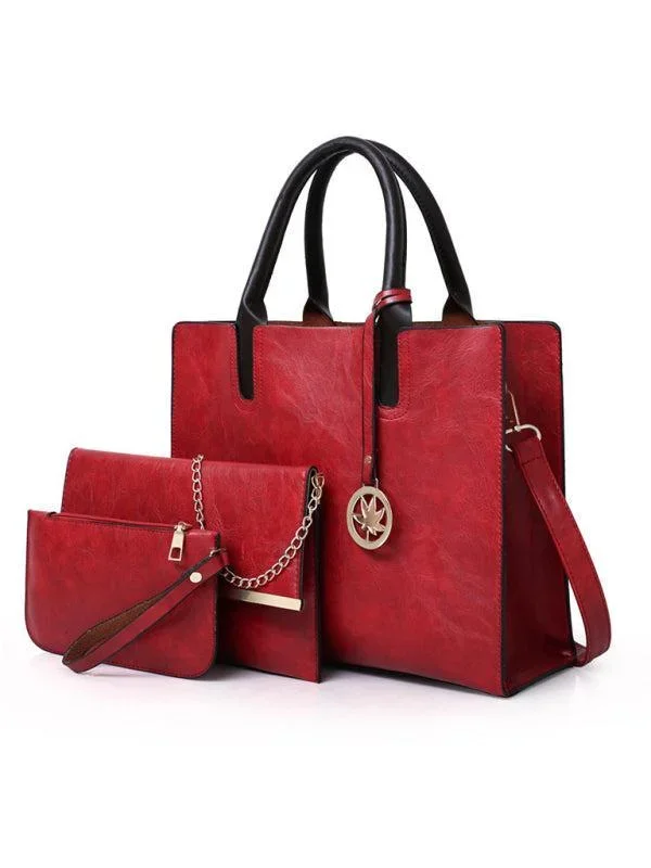 Women’s 3 Piece PU Leather Bag Set