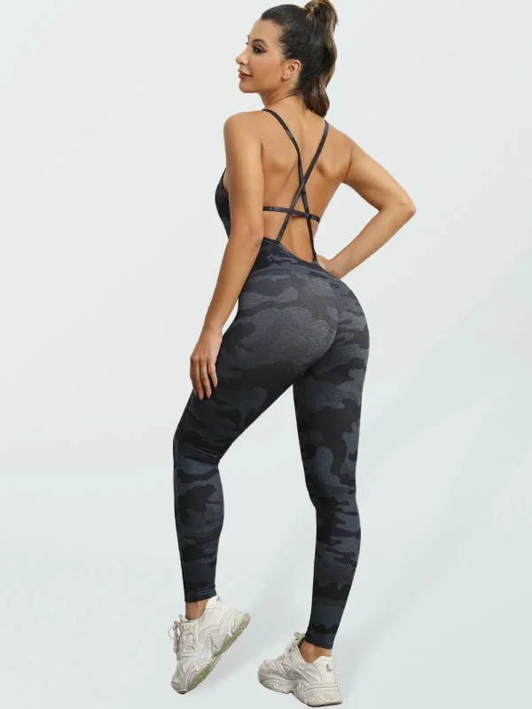 Women’s Sexy Backless Yoga Fitness Jumpsuit