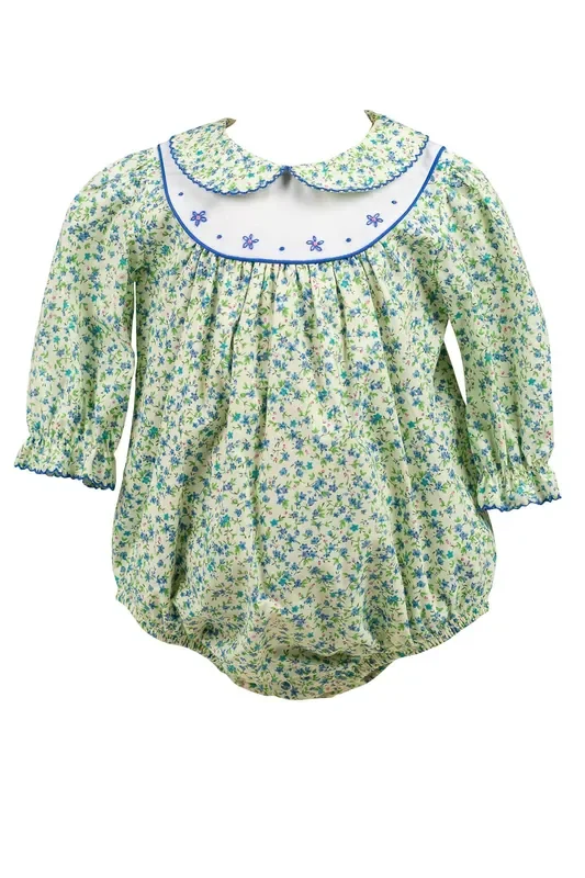 Woodland Floral Yoke girl bubble