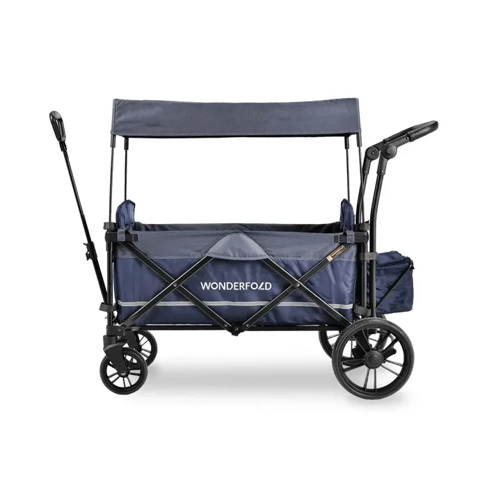 X2M Push + Pull Double Stroller Wagon w Magnetic Seatbelt Harness