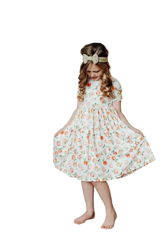 You’re A Peach S/s Pocket Twirl Dress
