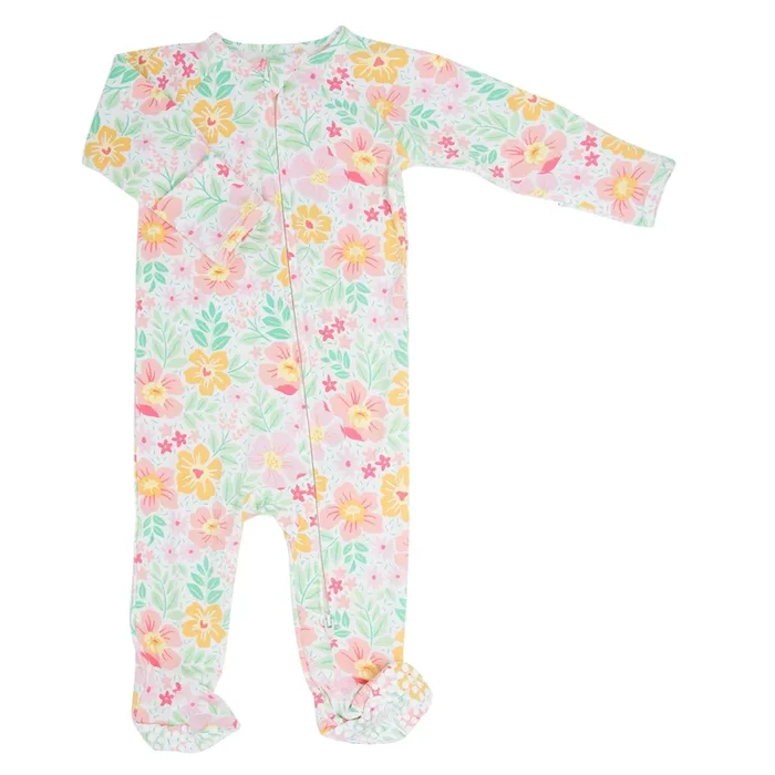 Zipper Footie – Fantasy Flower