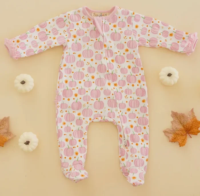Zipper Footie | Autumn Blooms
