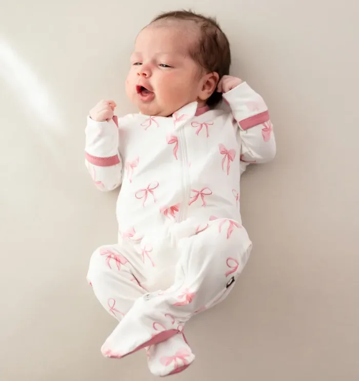 Zippered Footie | Bows
