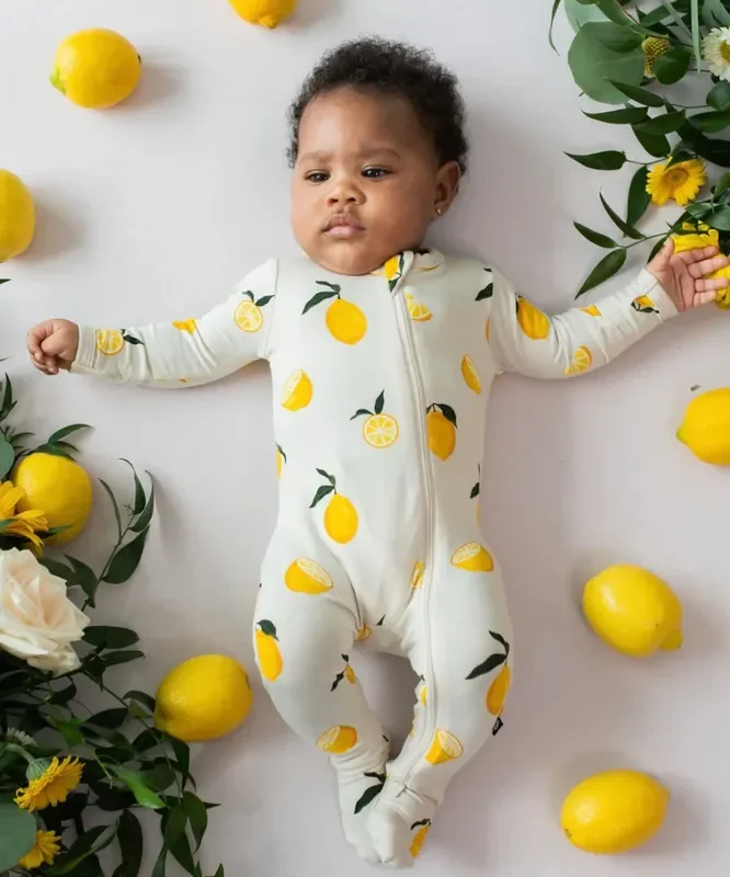 Zippered Footie | Lemon